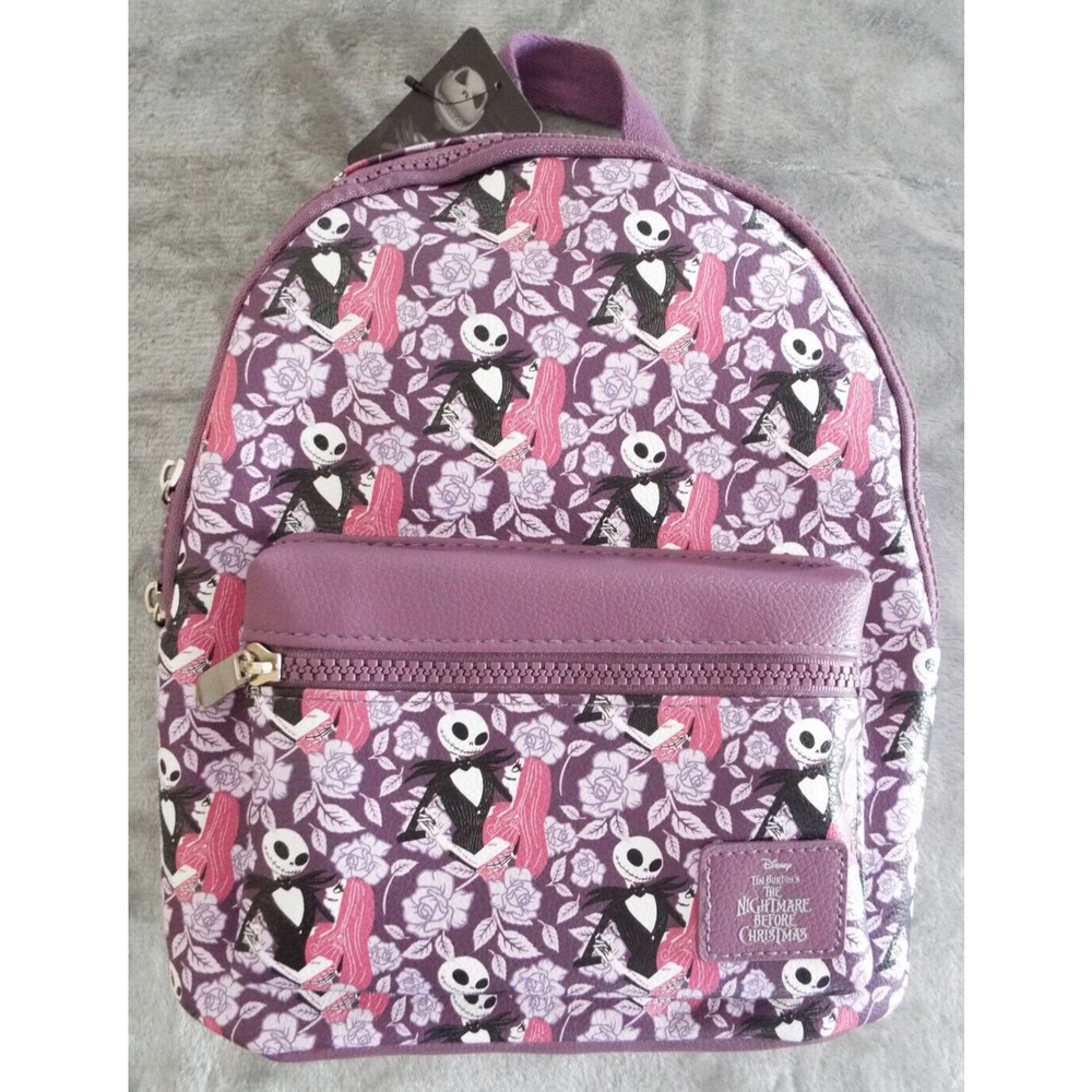 DISNEY Bioworld Purple Backpack Nightmare Before Christmas Adjustable Strap NWT